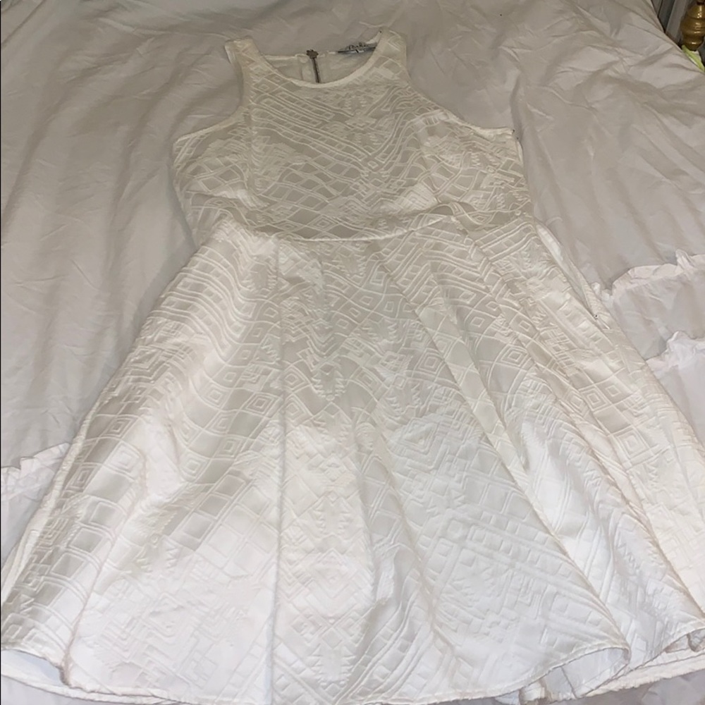 Creme peplum dress